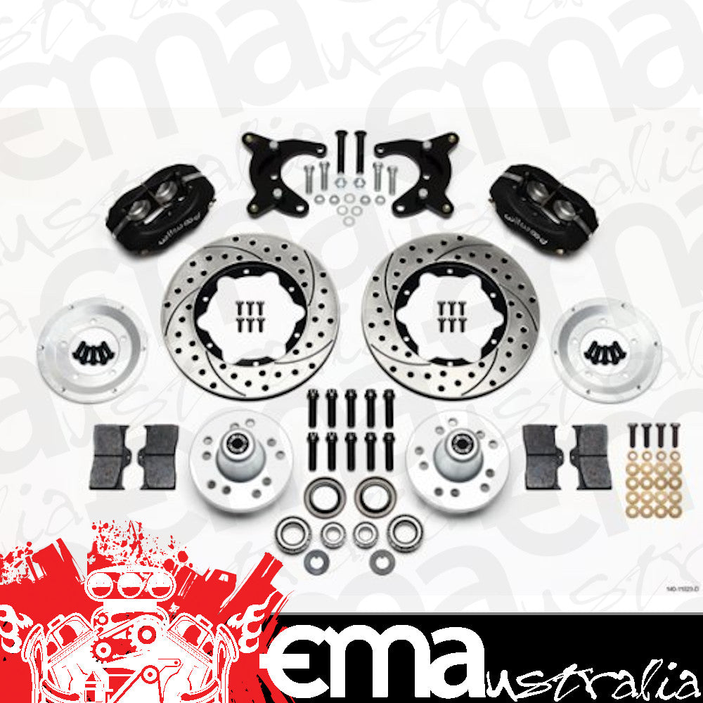 Forged Dynalite Pro Series Front Brake Kit (Drilled Rotor) (Suit Dodge & Plymouth A-Body 1965-72) (WB140-11023-D)