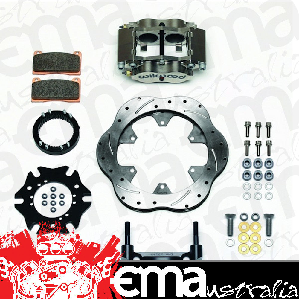 Billet Narrow Dynalite Rear Brake Kit - 4-Piston 10.5" (Suit Sprint Car Inboard Mount With Titanium Rotor) (WB140-11762)