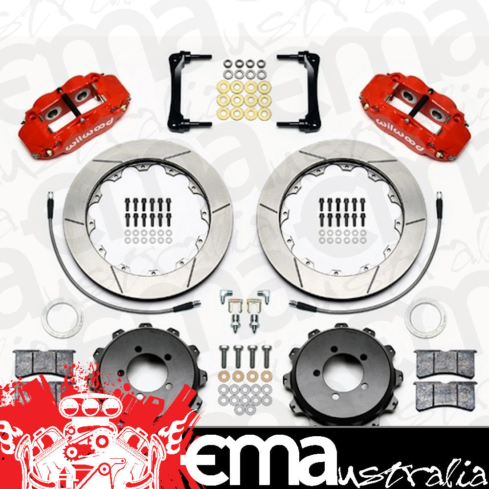 Wilwood WB140-12871-R Forged Narrow Superlite 4R Rear Red Big Brake Kit - 4-Piston 12.88" (for Subaru BRZ & for Toyota FR-S 2013-On)