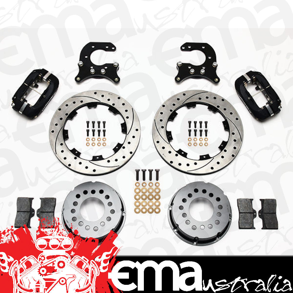 Small Ford 7.5", 8.0", 8.8" (2.66" Axle Offset) 140-2113-BD Dynapro 4 Spot Rear Brake Kit for Wilwood Disc Brakes WIL140-2113-BD