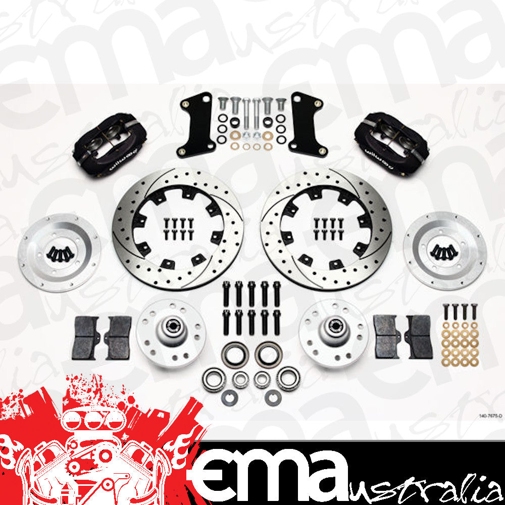 Wilwood 140-7675-D Dynalite Pro Front Brake Kit Drilled/Slotted for Holden HQ Torana
