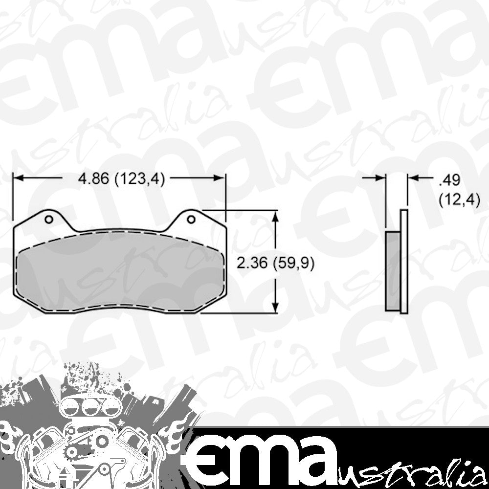 Smart Pad Brake Set with BP-10 Compound (Suit DynaPro 6 Calipers) (WB150-10006K)