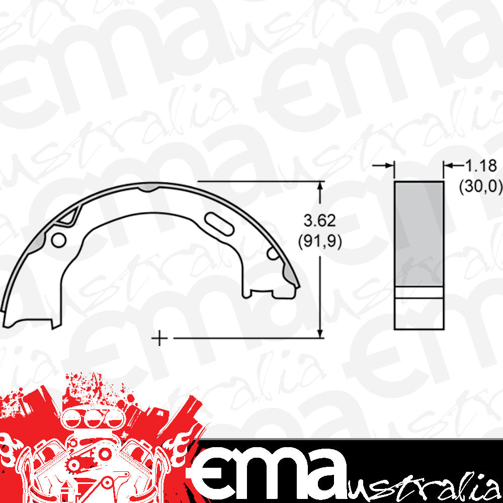 PARKING BRAKE SHOES (4) (WB150-6244K)