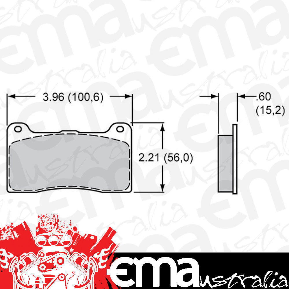 Smartpad Brake Pad Set with BP-20 Compound (Suit Billet Narrow Dynalite & Radial Mount, Dynapro Radial Mount) (WB150-9419K)