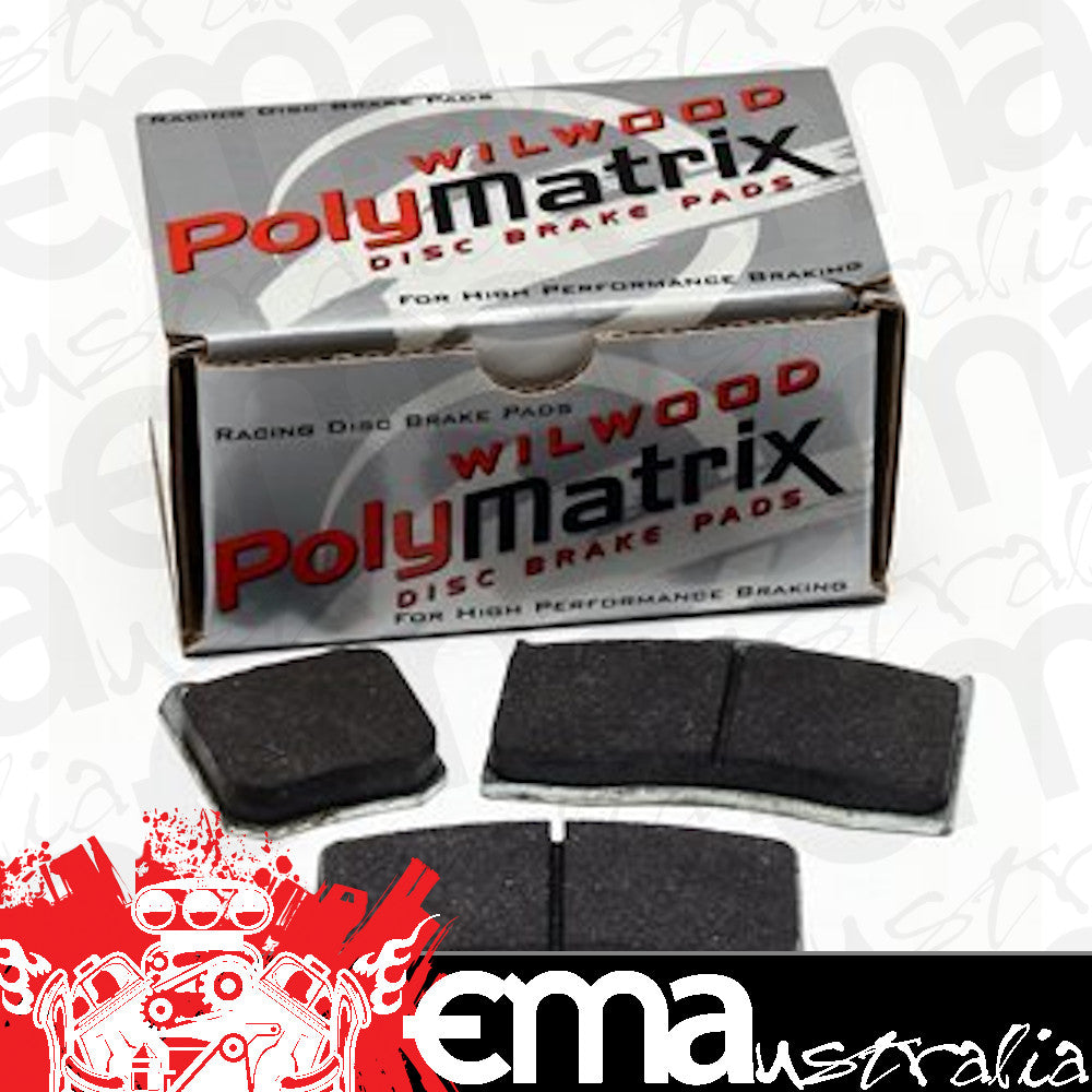 Wilwood Disc Brakes WIL15A-8809K PolyMatrix Brake Pad Set with A Compound (Suit Powerlite Radial Mount Series Calipers) (WB15A-8809K)