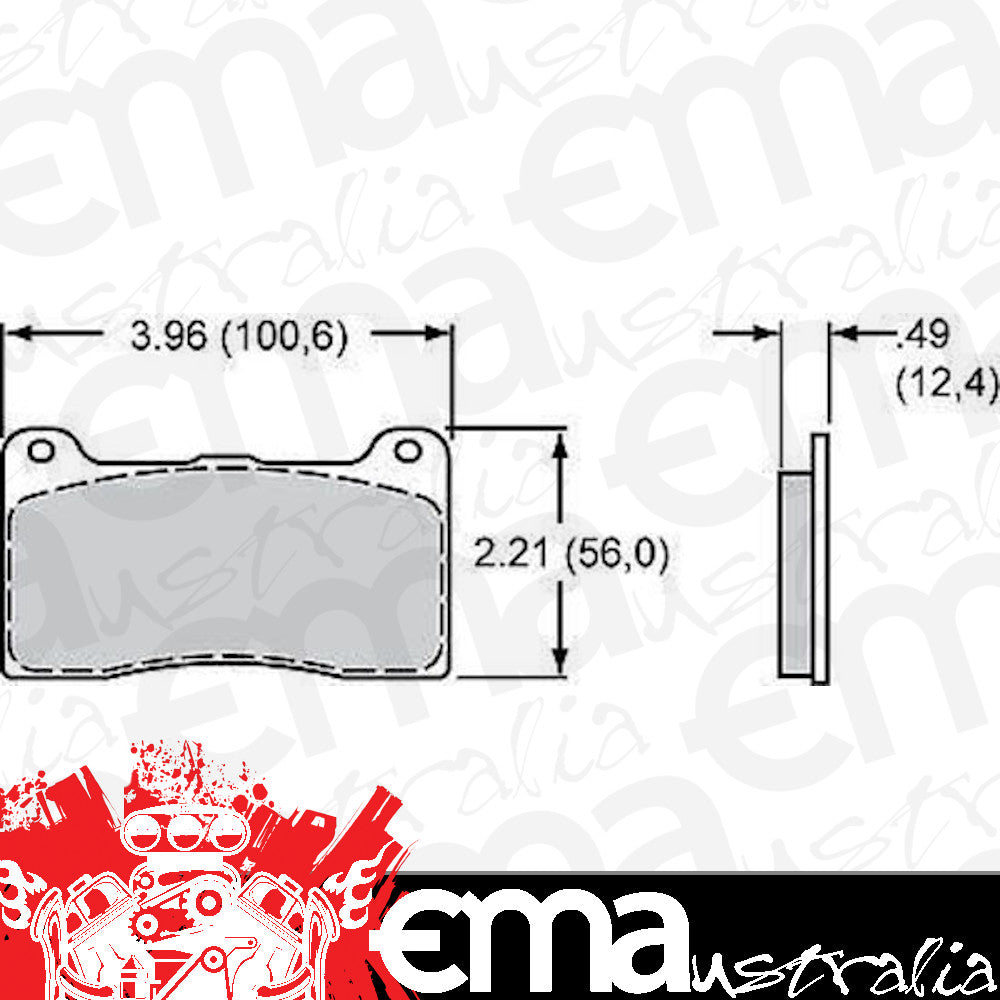 Wilwood 15E-9837K PolyMatrix Dynapro 4 Spot Brake Pads (set 4)