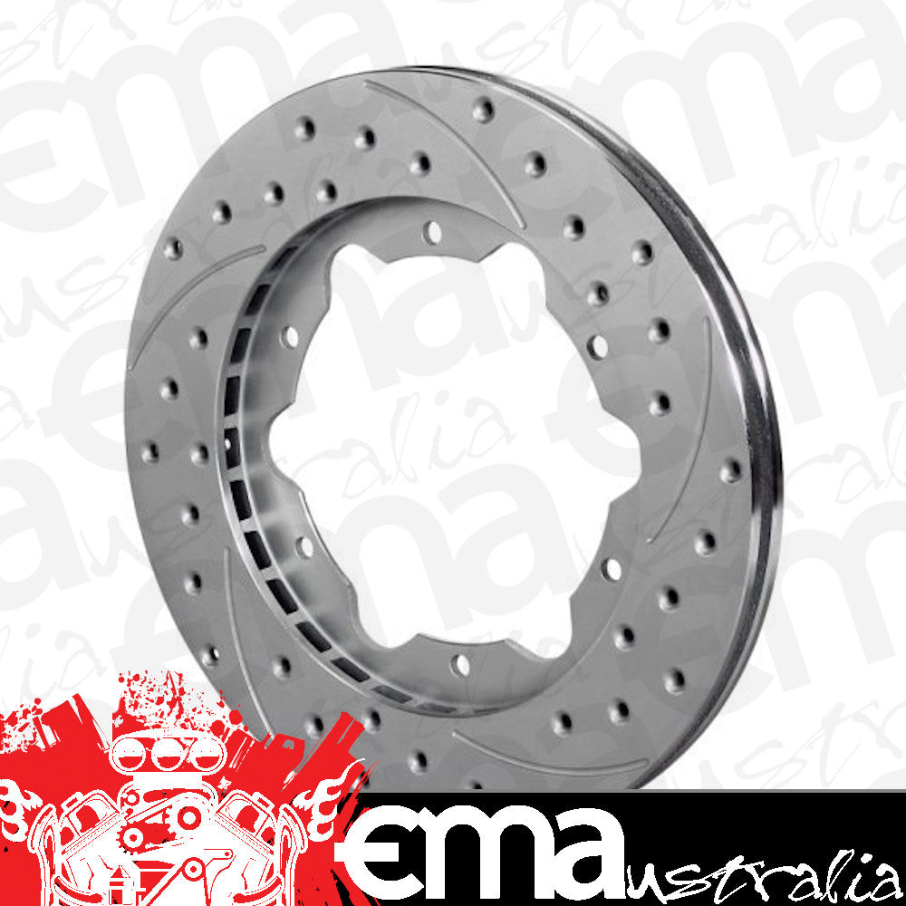 6 Bolt SRP Drilled & Slotted Performance Rotor (L/H) 30 Vanes (10.75" Dia, 0.81" Width, .325" Hole Type, 6 x 6.25" Bolt Circle, 5.59" Lug I.D) (WB160-