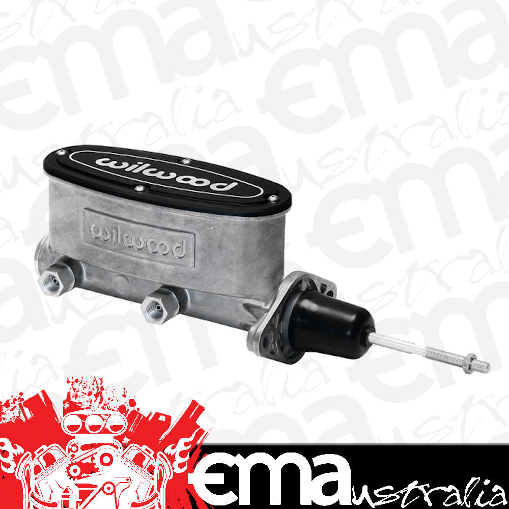 Aluminium Tandem Master Cylinder w/ Pushrod 15/16" Bore Natural Finish WB260-13375