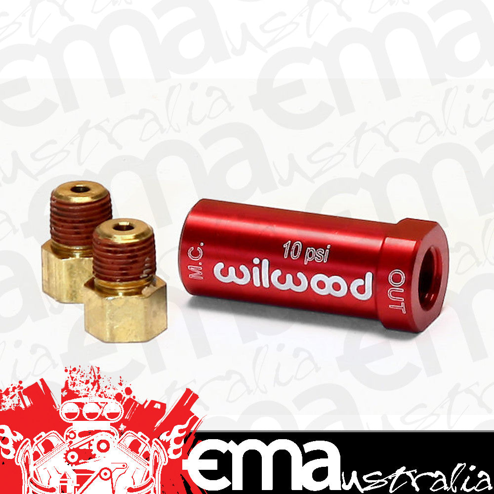 Wilwood | WIL260-13784 | RESIDUAL PRESSURE VALVE WB260-13784, 10PSI 1/8"NPT IN/OUTLET W/FITTINGS