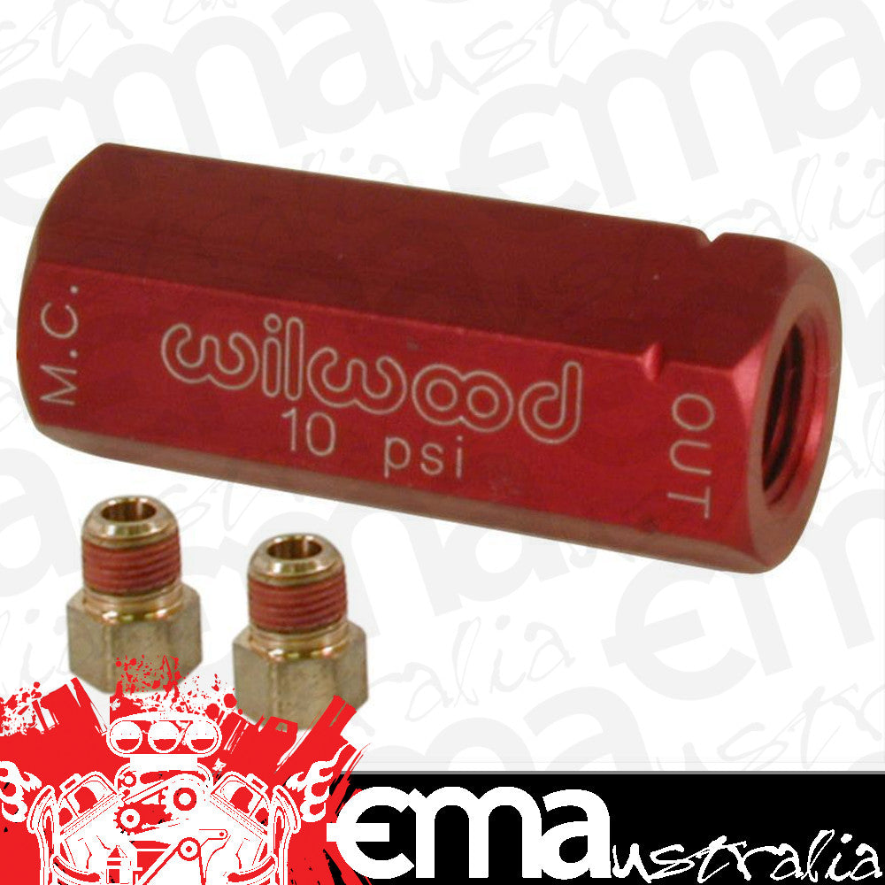 Wilwood 260-3279 Residual 1/8" NPT Female Inlet/Outlet 10 PSI Pressure Valve