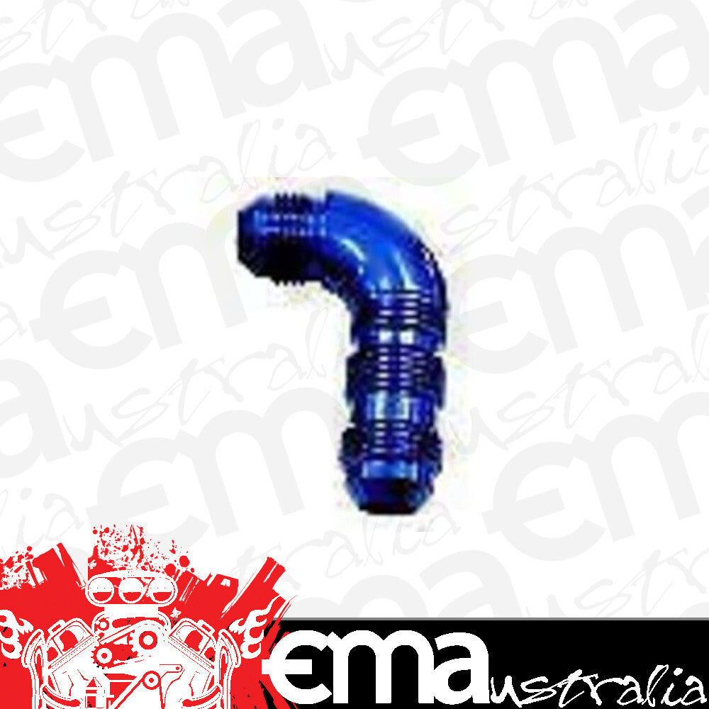 Aeroflow AF533-06 90 Deg Bulkhead -6AN Full Flowblue No Restriction Nut Seper
