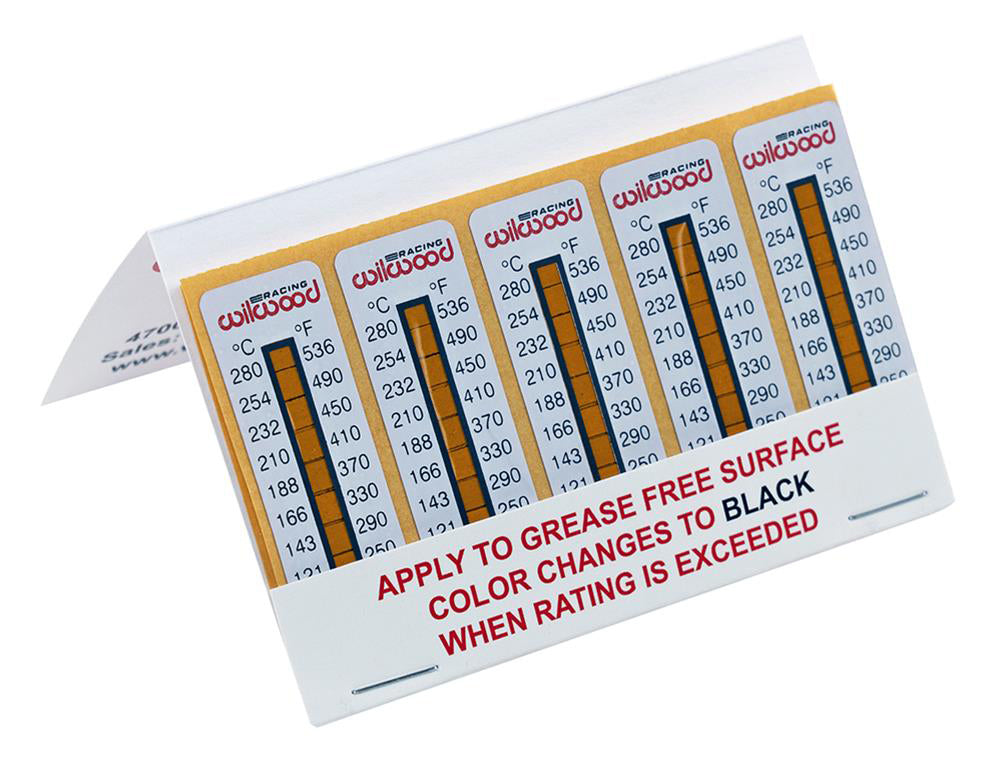 Wilwood | WIL400-15671 | Caliper Temperature Strips (incl 10 Non-Reversible Strips)