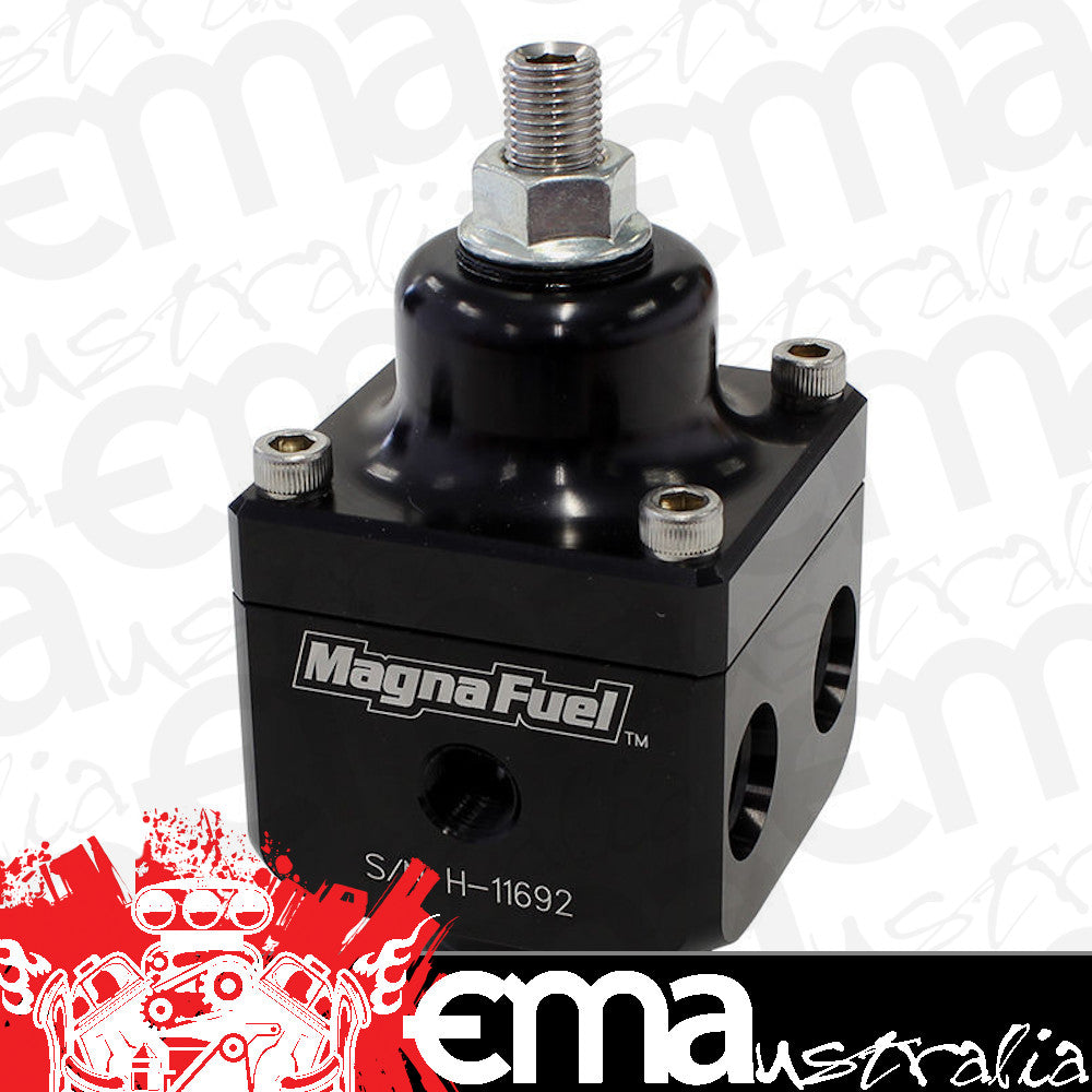 MagnaFuel | WIMP9433-BLK | 4 Port Fuel Regulator 4-12 PSI 1600+ HP 1X -10An 4X -6An