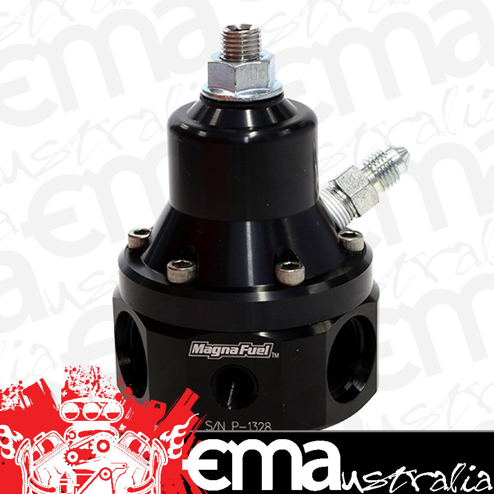 Magnafuel WIMP9940-B-BLK Four-Port EFI Regulator W/ 1:1 Boost Reference Black X4 -8An X1 -8An Return 2000 HP 35-85 PSI