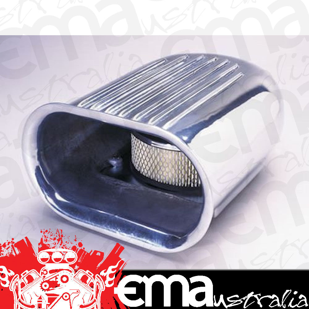 Weiand WM7220 Hilborn Style Air Scoop 1 X 4 Barrel Polished Fits 5-1/8" Carbs