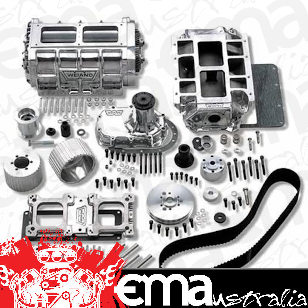 Weiand WM7487P Polished 6-71 Supercharger Kit Suit Chev SB V8 1955-86, 8Mm Pitch
