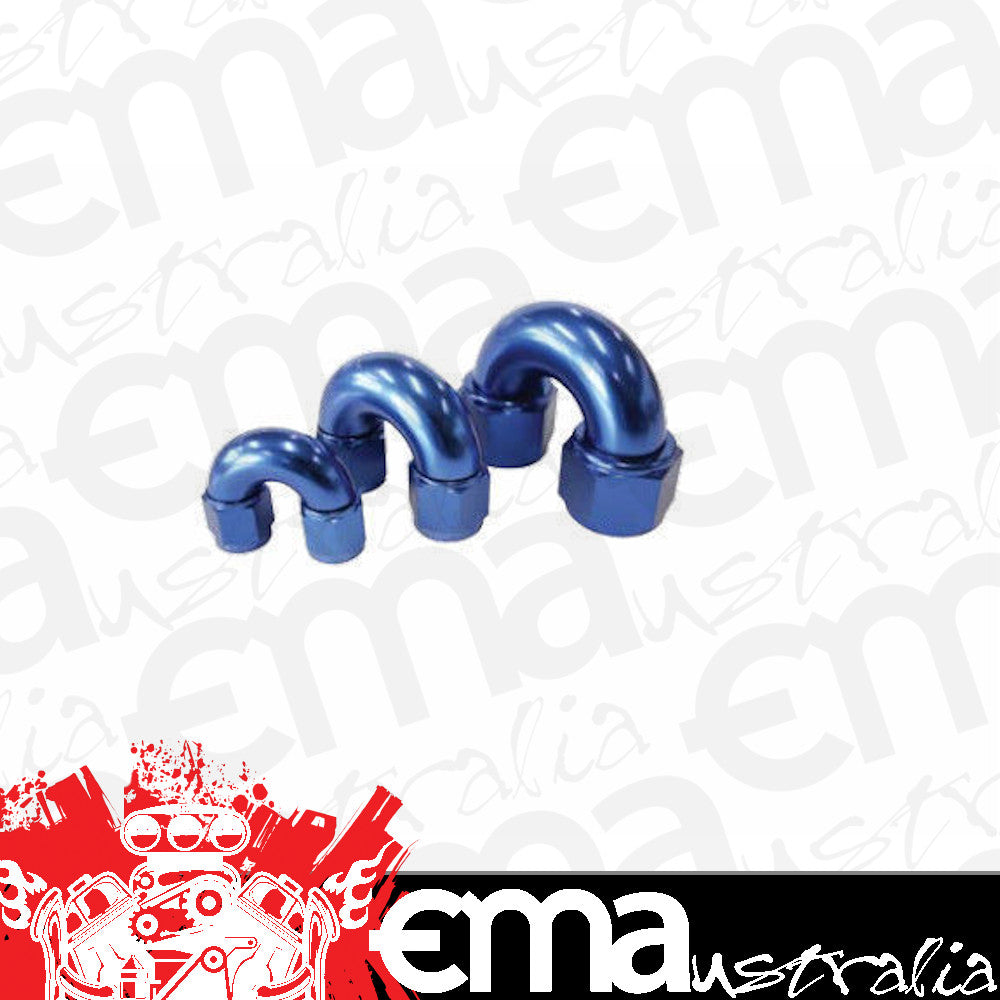 Aeroflow AF536-08 -8AN 180 Deg Swivel Coupler Blue Billet Full Flow 1 Piece