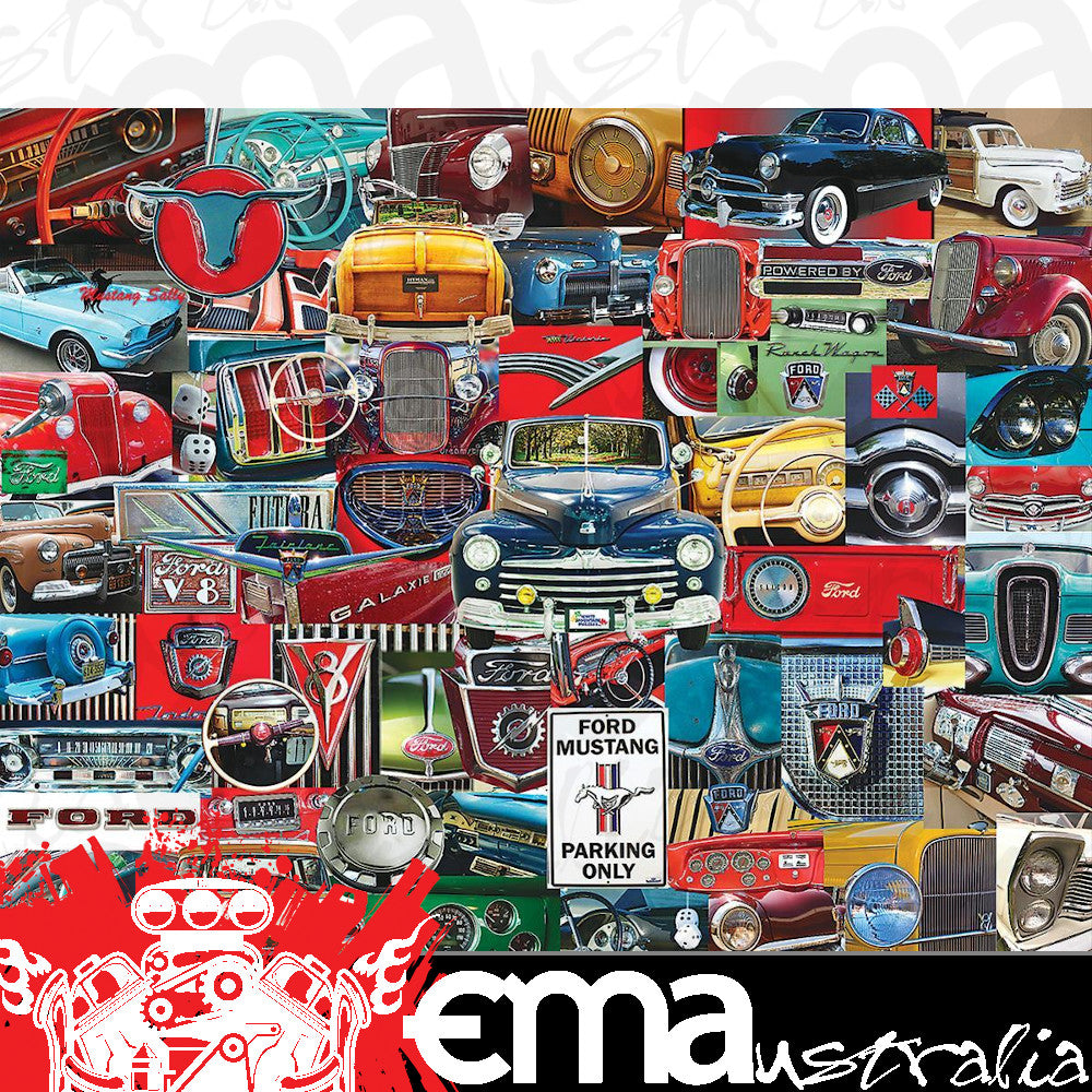 Puzzles WPZ-1131PZ Classic Fords 1000 Piece Jigsaw Puzzle 30" X 24"