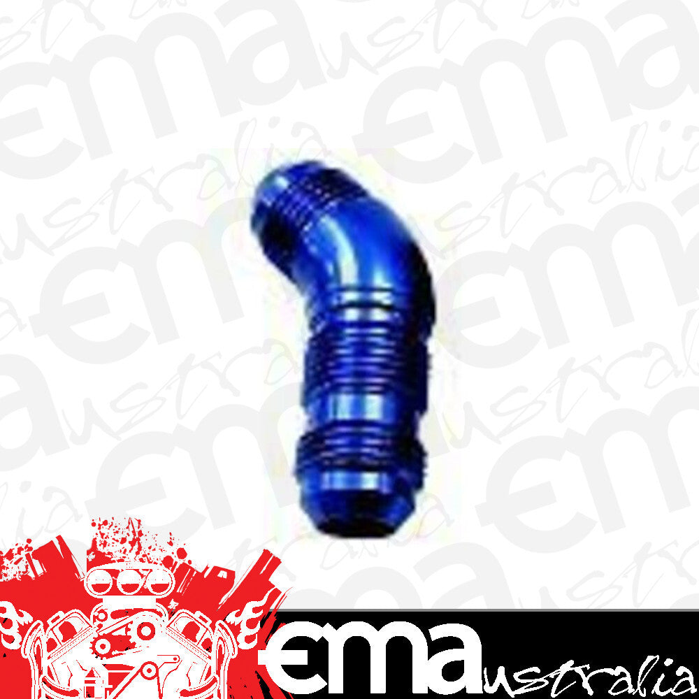 Aeroflow Performance Products AF537-06 45 Deg Bulkhead -6AN Full Flowblue No Retrictio Nut Seperate