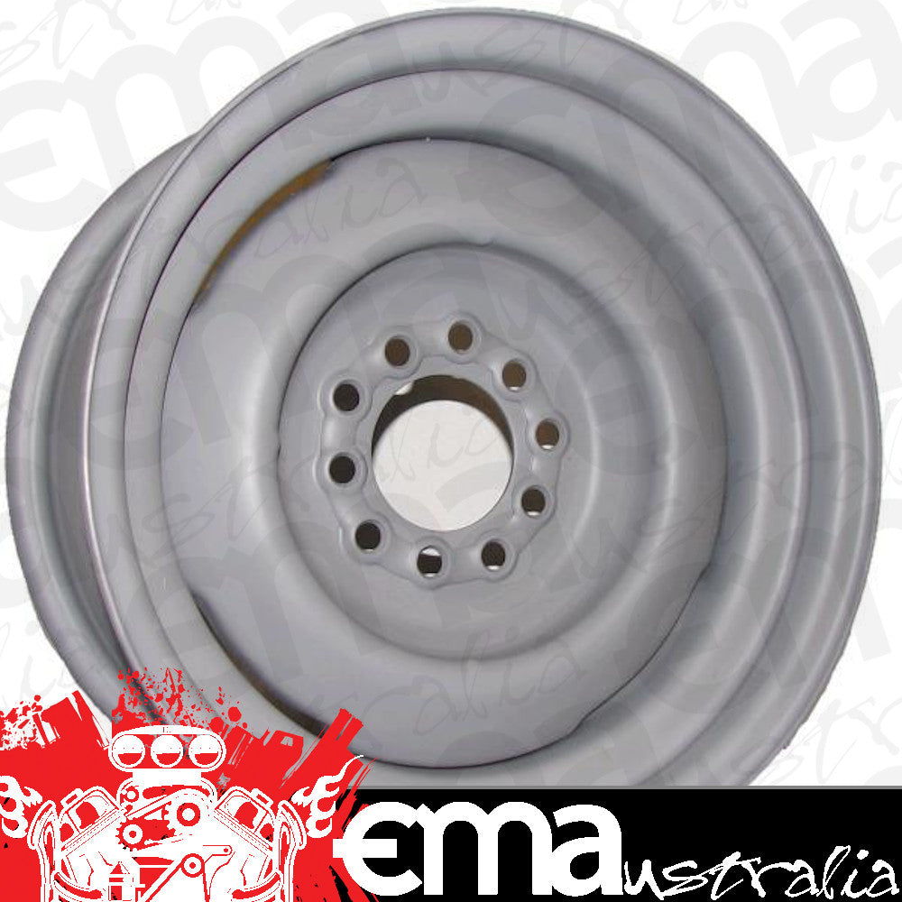 Wheel Vintiques WV14-581204 Gennie Steel Rim 15 X 8" - Grey Primer Finish 4-1/2 & 4-3/4" Bolt Circle w/ 4" Back Space