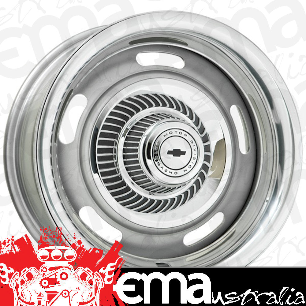 Wheel Vintiques WV30-563404 Silver Corvette Style Rallye Rim 15 X 6" 4-3/4" Bolt Circle w/ 4" Back Space