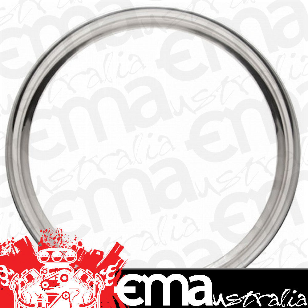 Wheel Vintiques WV3005-15 Stainless 15" Smooth Hot Rod Style Trim Ring suit All Steel Wheels 5" Wider