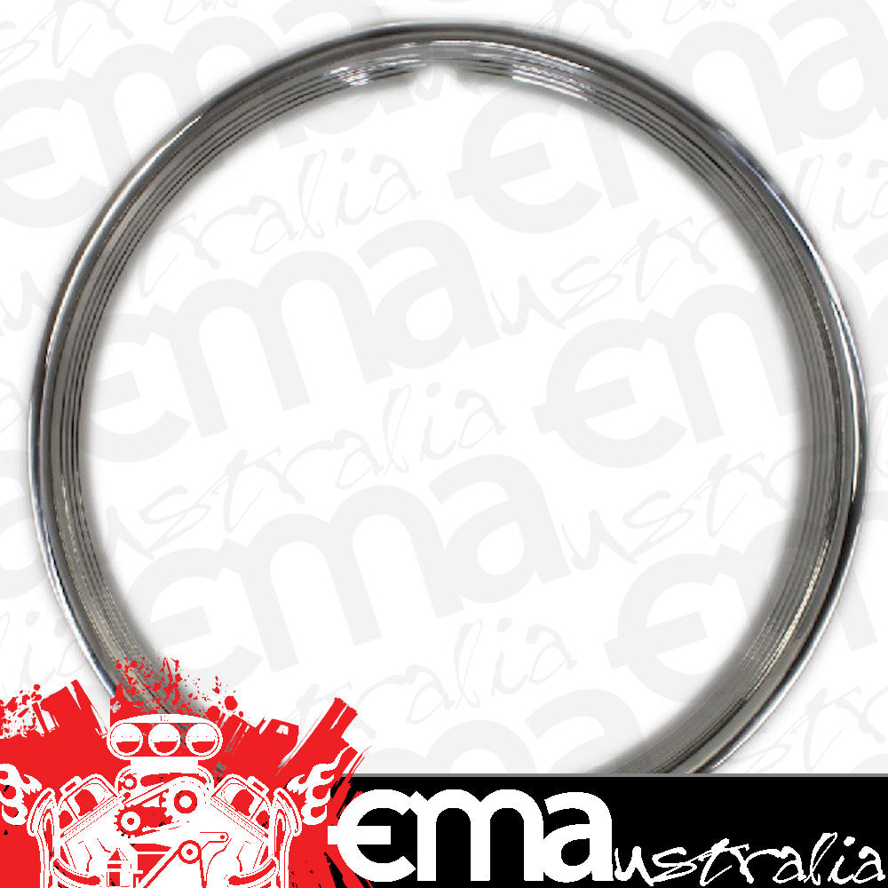 Wheel Vintiques WV3006-15 Stainless 15" Ribbed Hot Rod Style Trim Ring suit All Steel Wheels 5" Wider