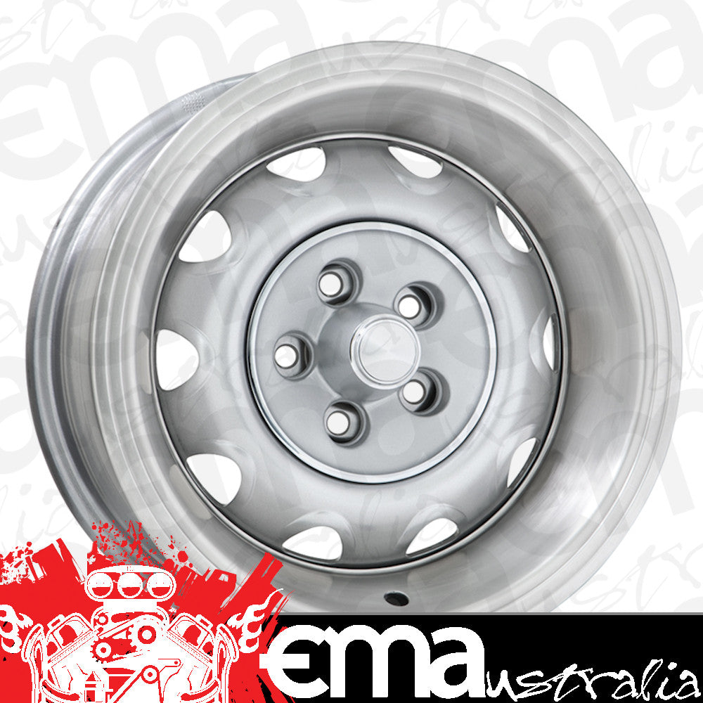 Wheel Vintiques WV56-5812042 Chrysler Rallye 15" X 8" Silver Powder Coat 5 X 4-1/2" 4-1/2" Back Spece