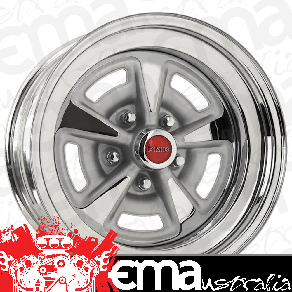 Wheel Vintiques WV60-5834042-C Chrome Pontiac Rallye Ii Rim 15 X 8" 4-3/4" Bolt Circle w/ 4-1/2" Back Space