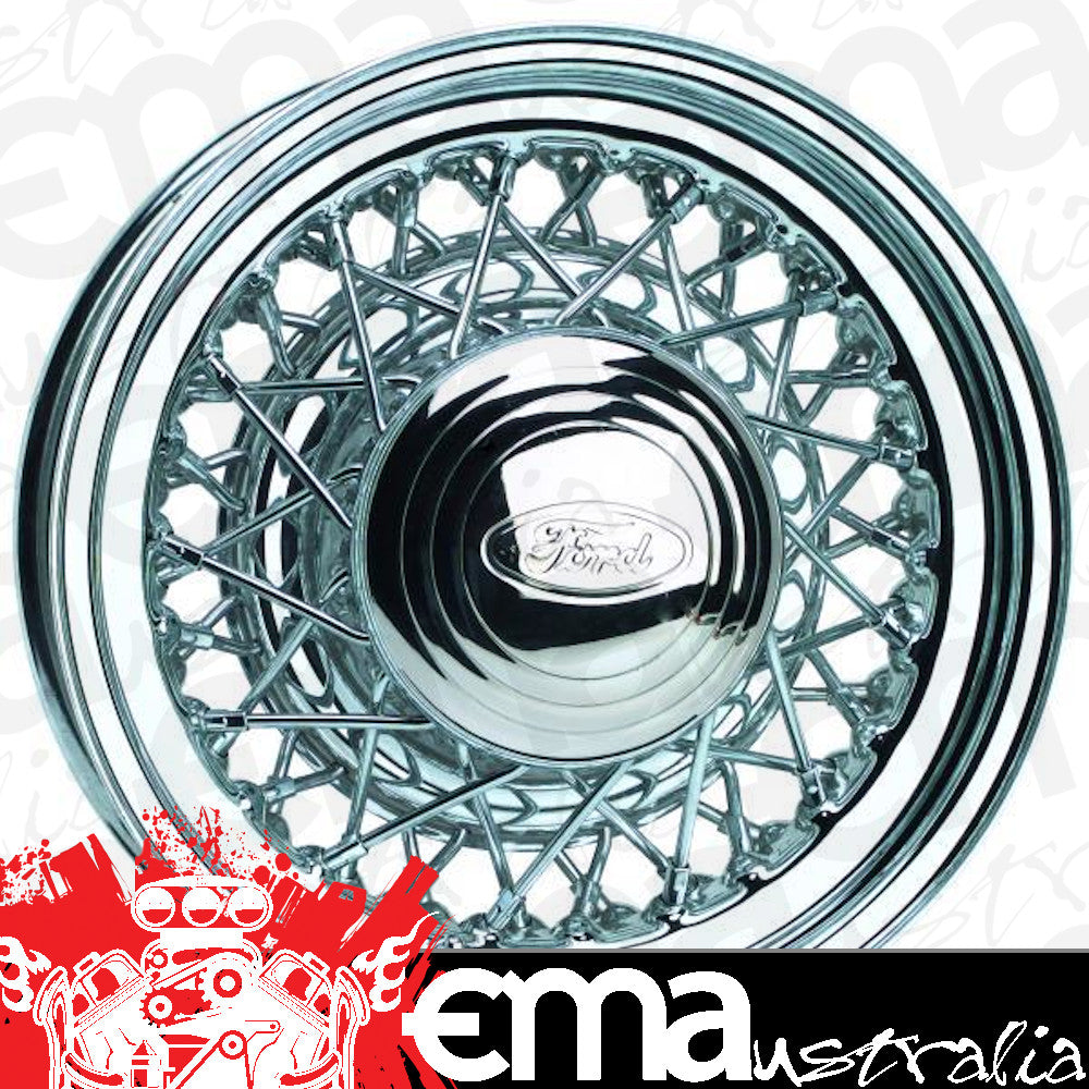 Wheel Vintiques WV73-5812044 Chrome Street Rod Wire Rim 15 X 8" 4-1/2 & 4-3/4" Bolt Circle w/ 4-1/4" Back Space