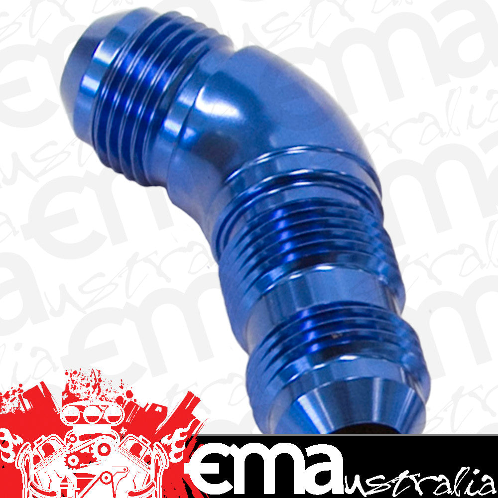 Aeroflow AF537-20 45 Deg Bulkhead -20AN Ful Flowblue No Retrictio Nut Seperate