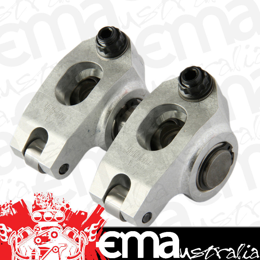 Yella Terra YT6653-M10 Y/T Roller Rocker Set 1.7 Ratio 10mm Mount Shaft Bolt-On Adjustable Gm Ls Series Ls3/L92/L98 6.2L