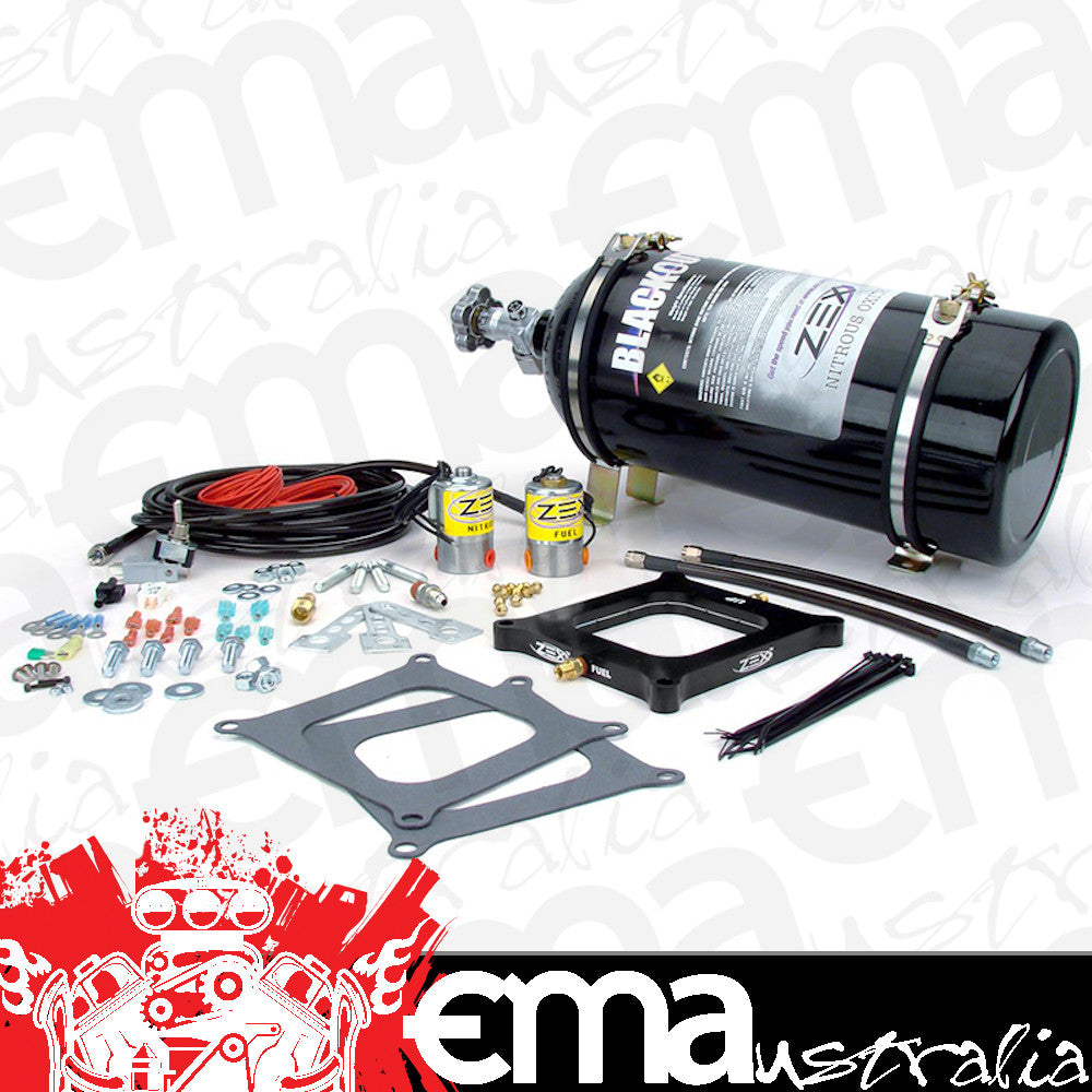 ZEX | ZEX82040B | Blackout Series Universal 4150 Perimeter Plate Nitrous Kit (100-300 Horespower)