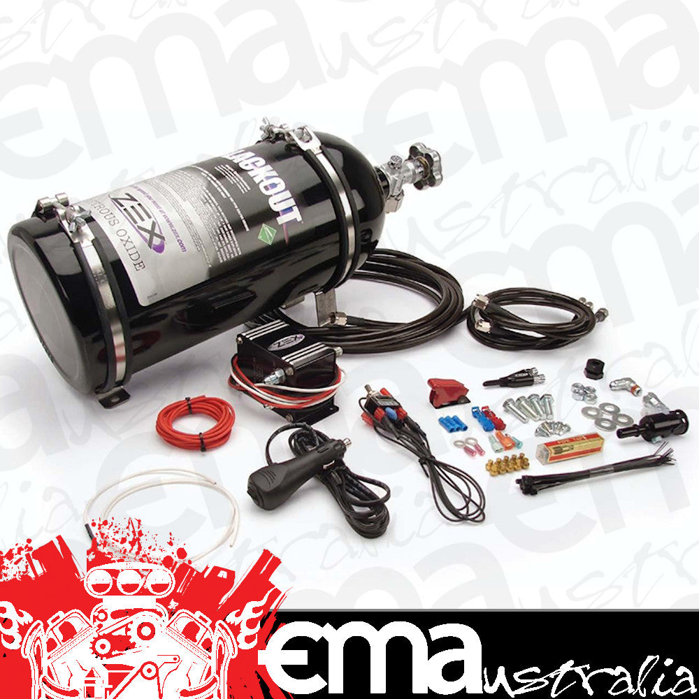 Zex ZEX82390B Blackout Series Ford Mustang 5.0L Wet Nozzle Nitrous Kit (75-175 Horespower)