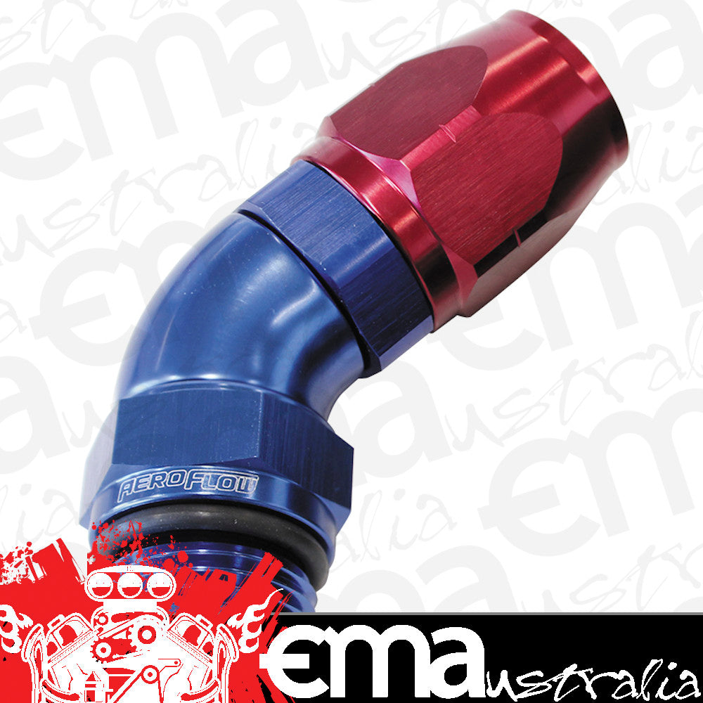 Aeroflow AF544-12-12 Male Hose End -12ORB to 12 Hosefull Flow Billet 45 Deg