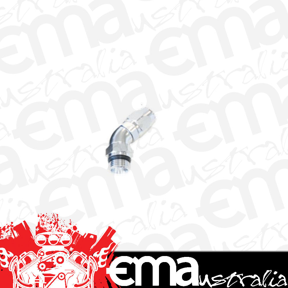 Aeroflow AF544-12-16S Male Hose End -16ORB to 12 Hosefull Flow Billet 45 Deg