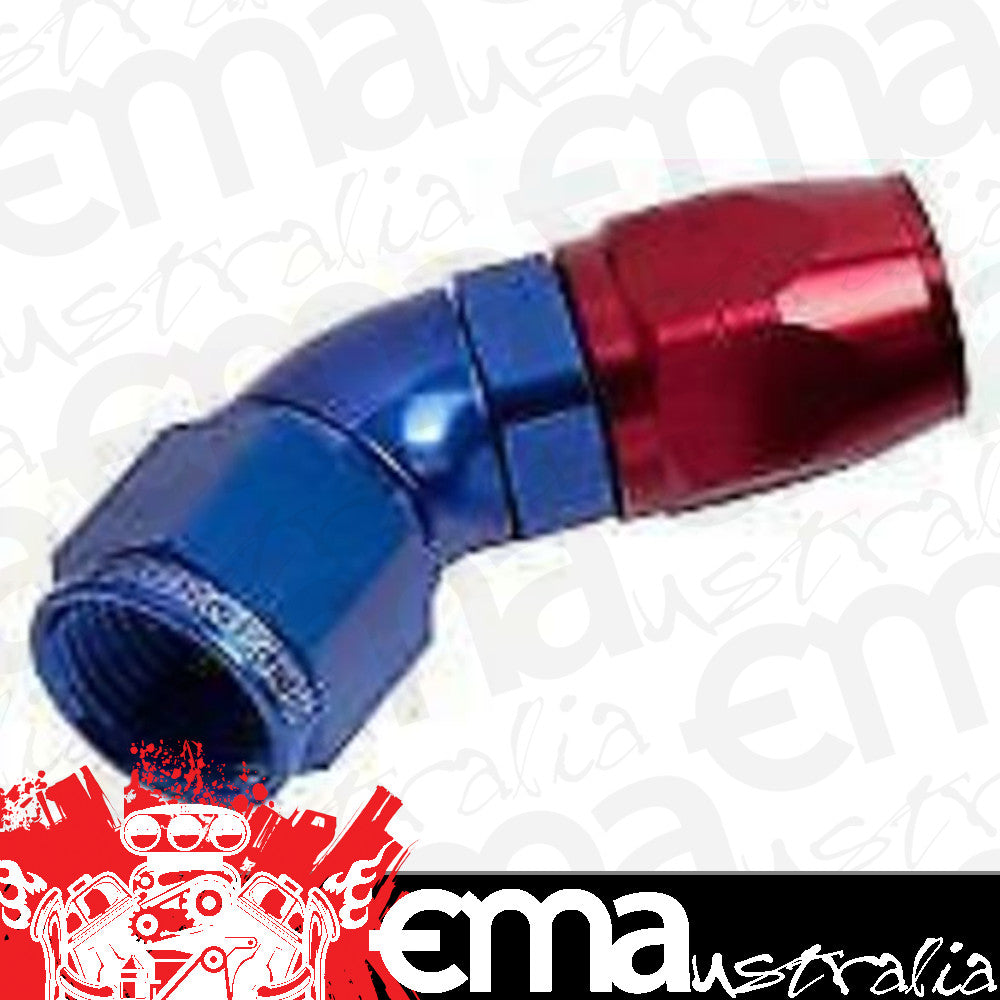 Aeroflow 100 & 450 series braided hose Alloy 45 Deg End -12AN Blue Cutter Style Full Flow Aeroflow Performance Products AF552-12