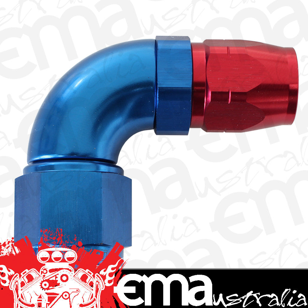 Aeroflow AF553-08-06 Stepped 90 Deg Hoseend -8 Hoseto -6AN Expander Hose End Blu