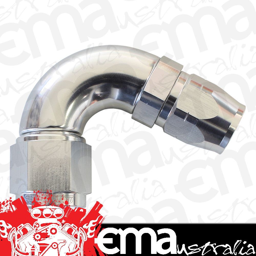 Aeroflow AF554-06-08S Stepped 120 Deg Hoseend -6 Hosto -8AN Reducer Hose End Silve