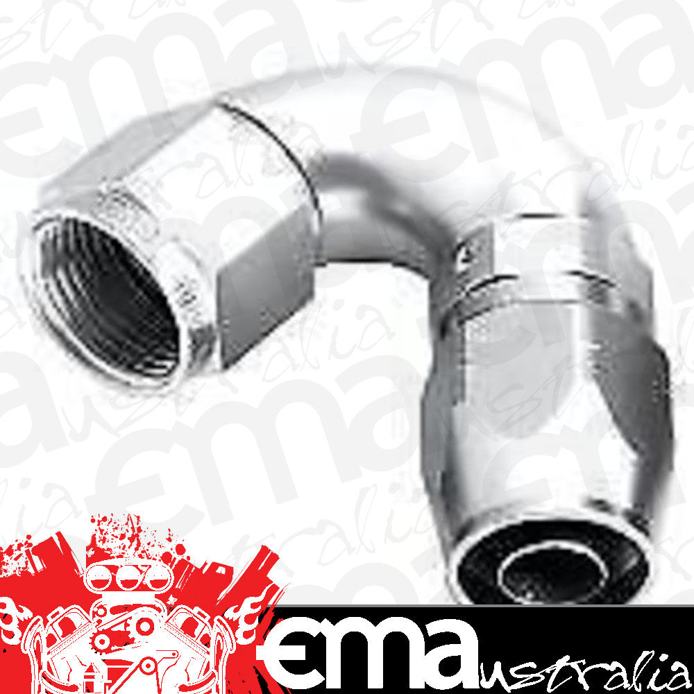 Aeroflow 100 & 450 series braided hose Alloy 120 Deg End -6AN Silver Cutter Style Full Flow Aeroflow Performance Products AF554-06S