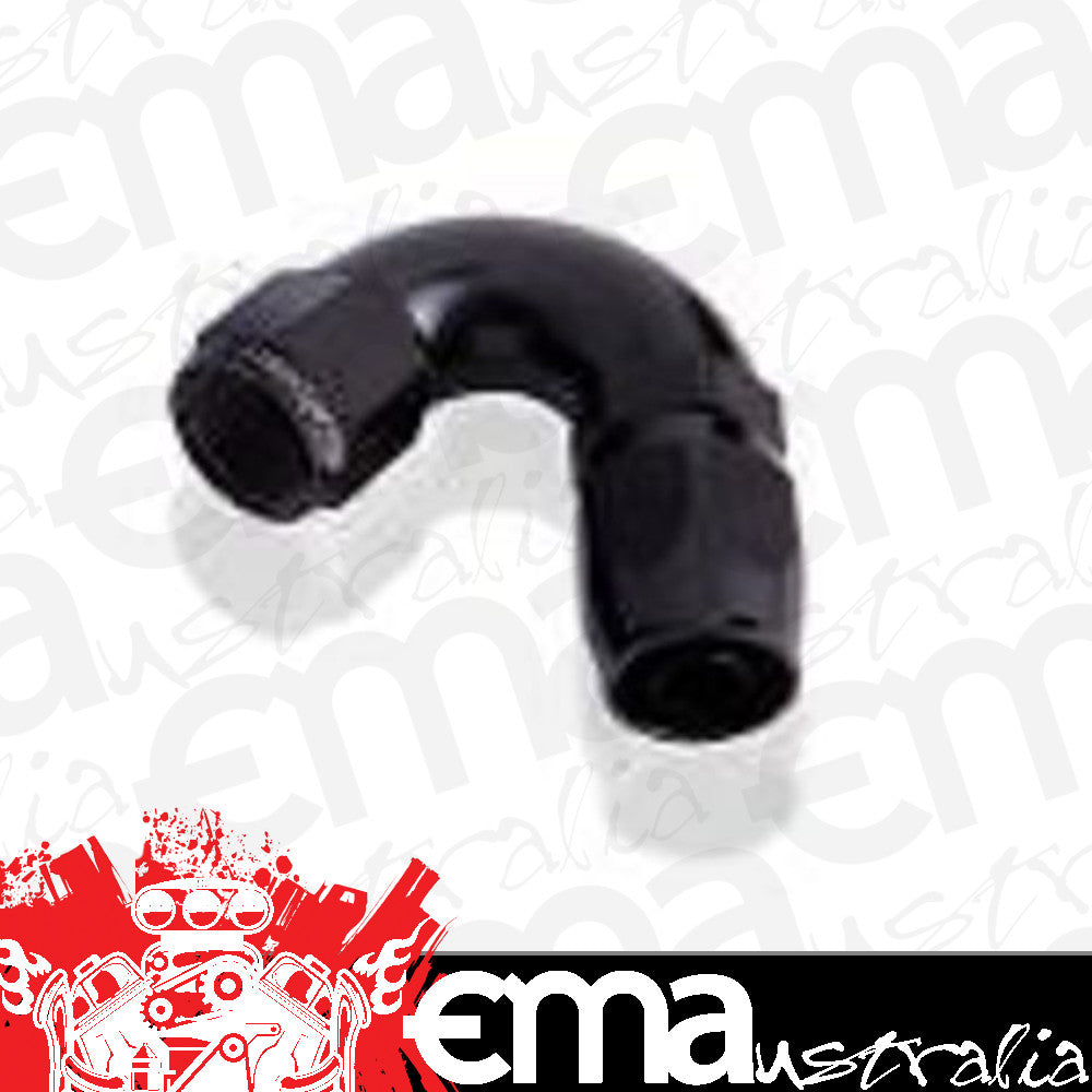 Aeroflow Performance Products AF554-10BLK Alloy 120 Deg Hose End -10AN Black Cutter Style Full Flow