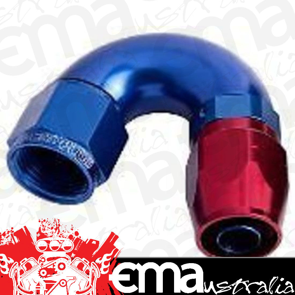 Aeroflow AF555-10 Alloy 150 Deg Hose End -10AN Blue Cutter Style Full Flow