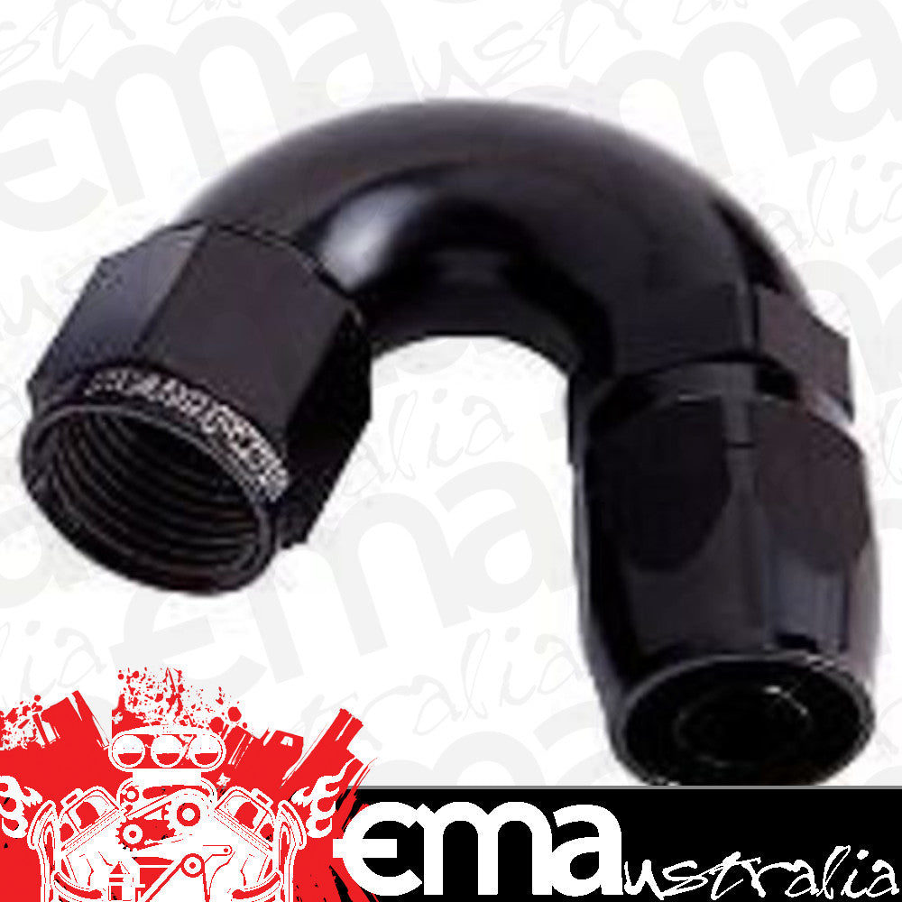 Aeroflow 100 & 450 series braided hose Alloy 150 Deg End -10AN Black Cutter Style Full Flow Aeroflow Performance Products AF555-10BLK