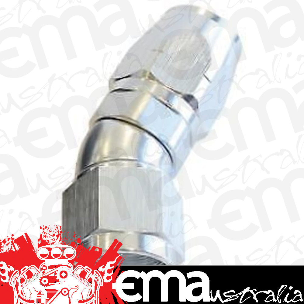 Aeroflow AF557-06S Alloy 30 Deg Hose End -6AN Silver Cutter Style Full Flow