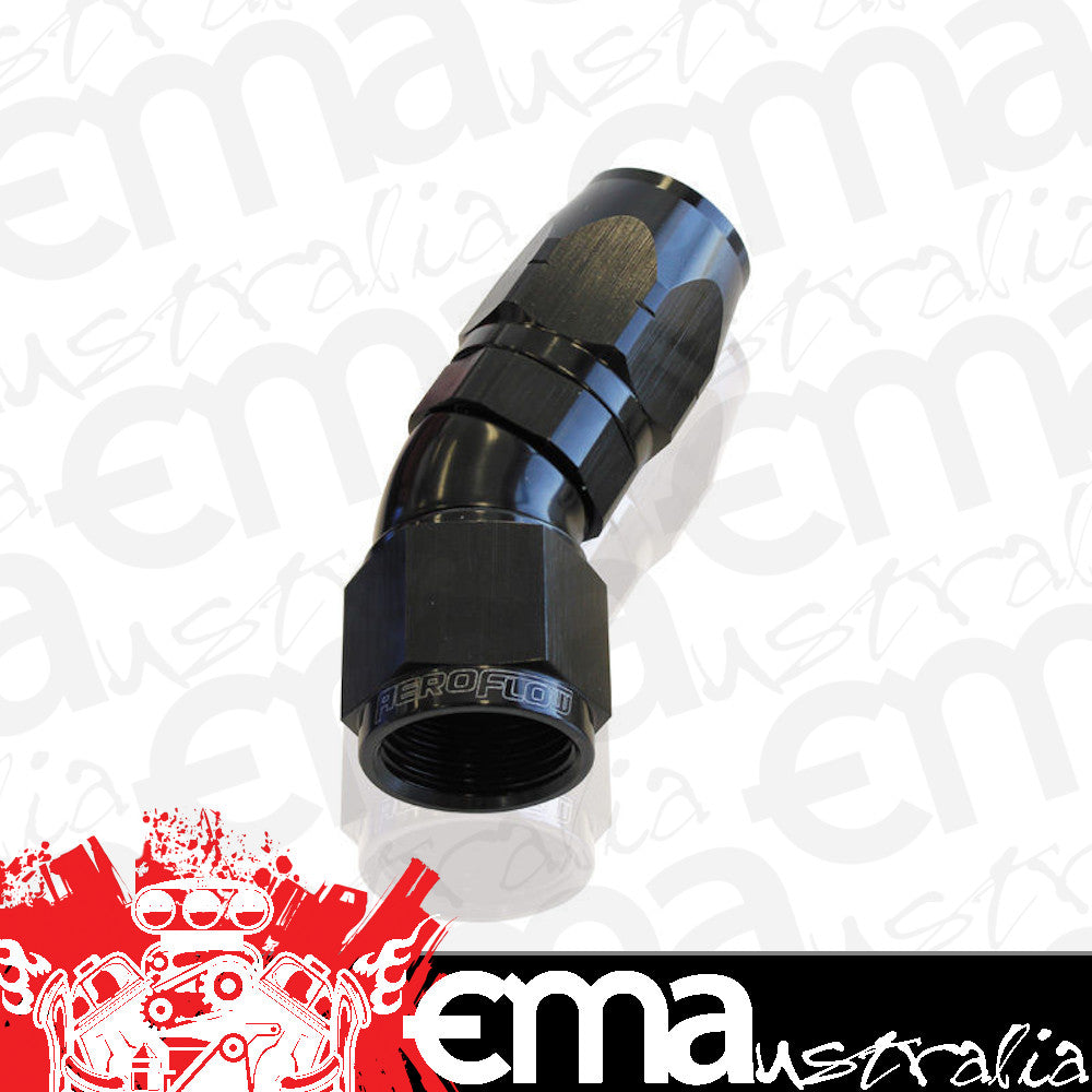 Aeroflow Performance Products AF557-10BLK Alloy 30 Deg Hose End -10AN Black Cutter Style Full Flow