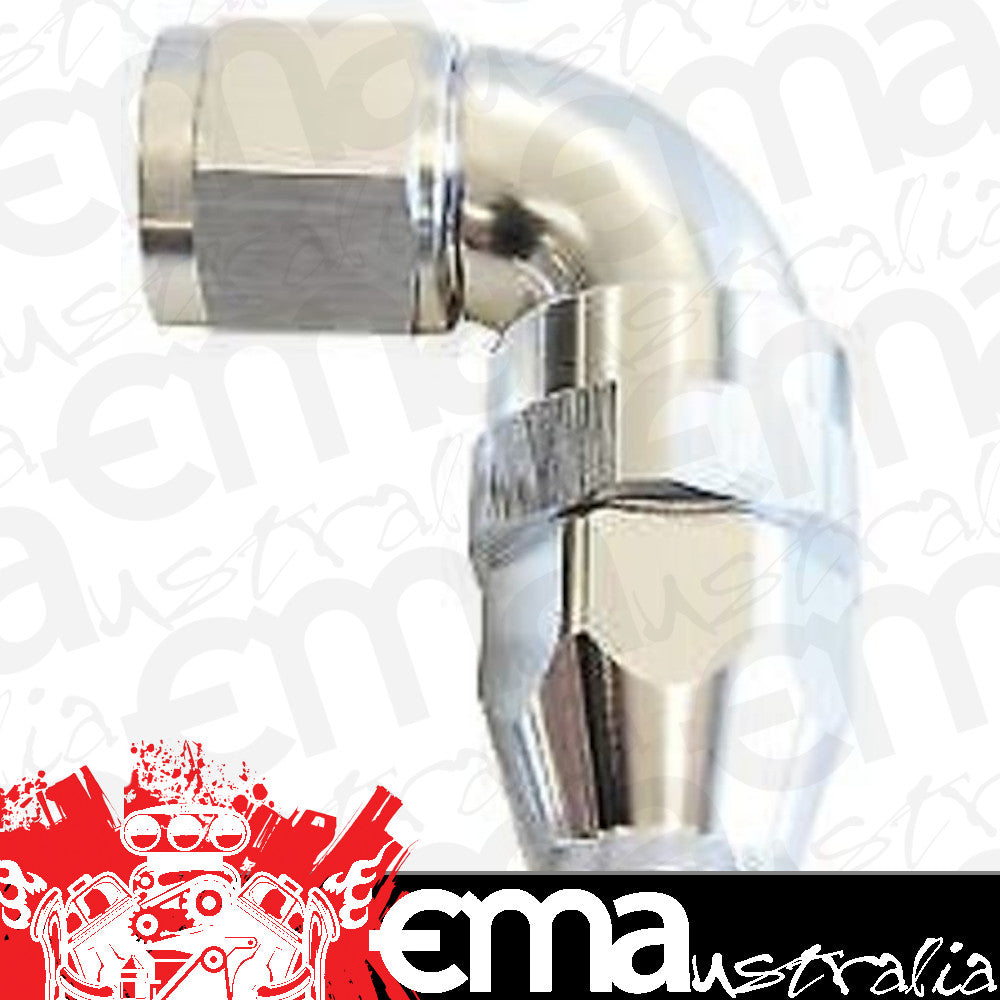 Aeroflow 200 & 250 series braided hose 90 Deg -6AN Full Flow Teflon End Silver 1 Piece Fullfl Aeroflow Performance Products AF573-06DS