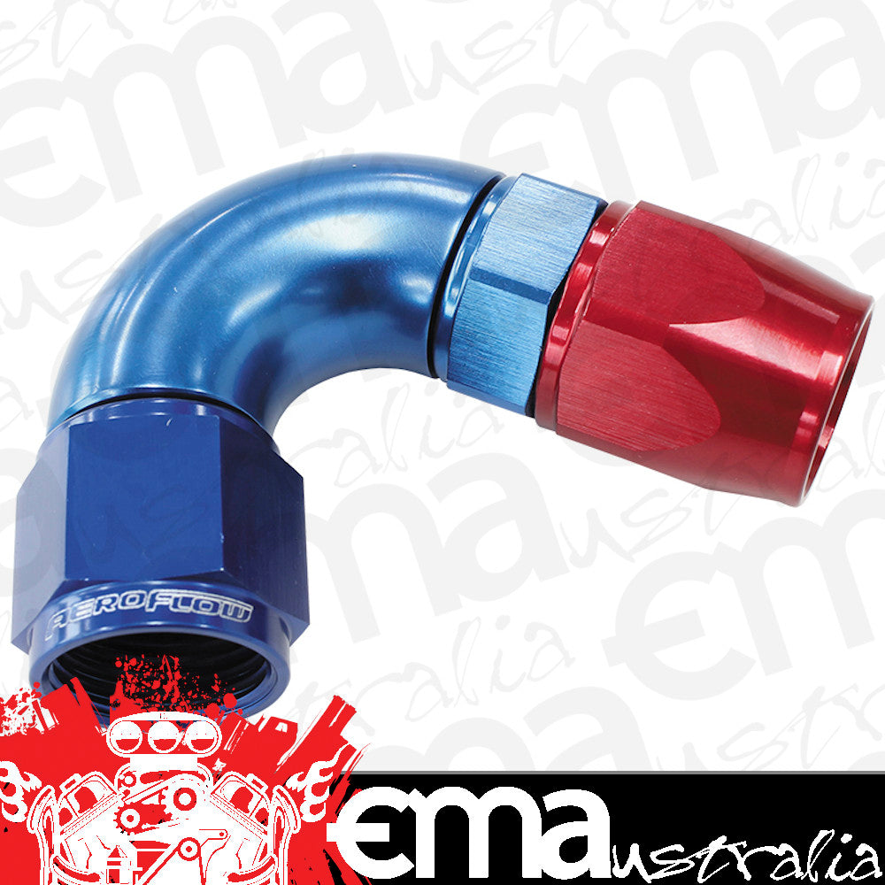 Aeroflow AF574-03D 120 Deg -3AN Full Flow Teflon Hose End Blue 1 Piece Fullflow