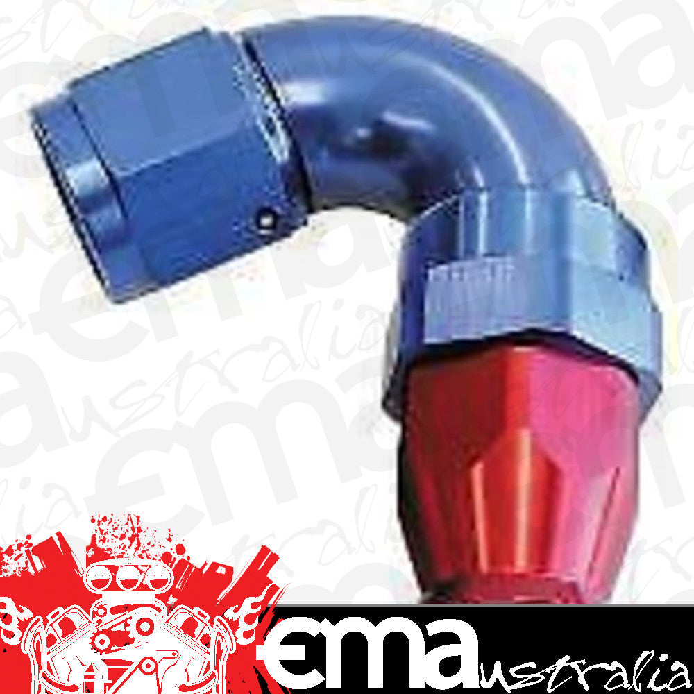 Aeroflow 200 & 250 series braided hose 120 Deg -4AN Full Flow Teflon End Blue 1 Piece Fullflow Aeroflow Performance Products AF574-04D