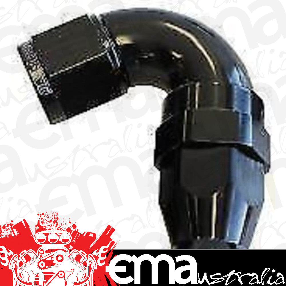 Aeroflow AF574-06DBLK 120 Deg -6AN Full Flow Teflon Hose End Black 1 Piece Fullflo