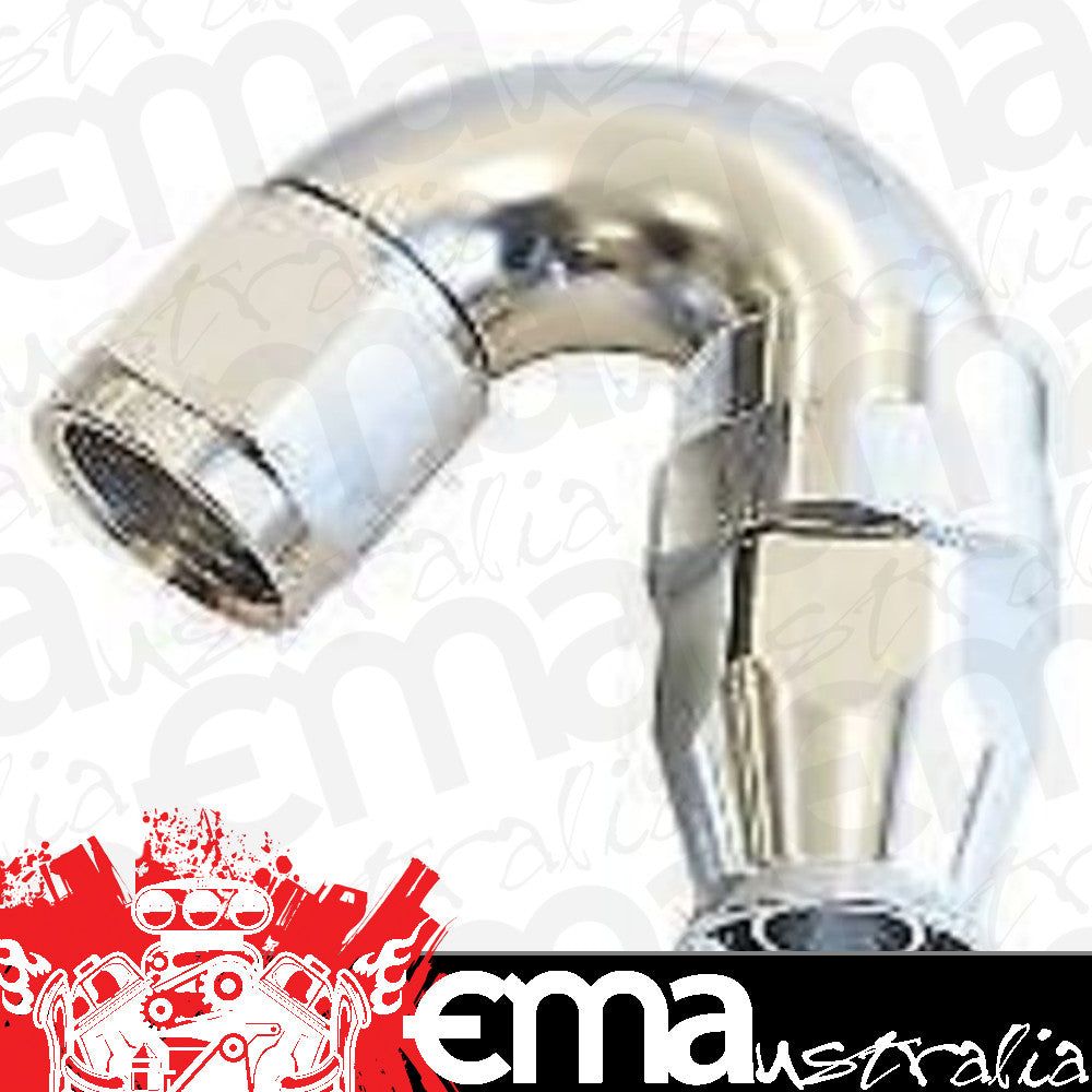 Aeroflow AF575-08DS 150 Deg -8AN Full Flow Teflon Hose End Silver 1 Piece Fullfl